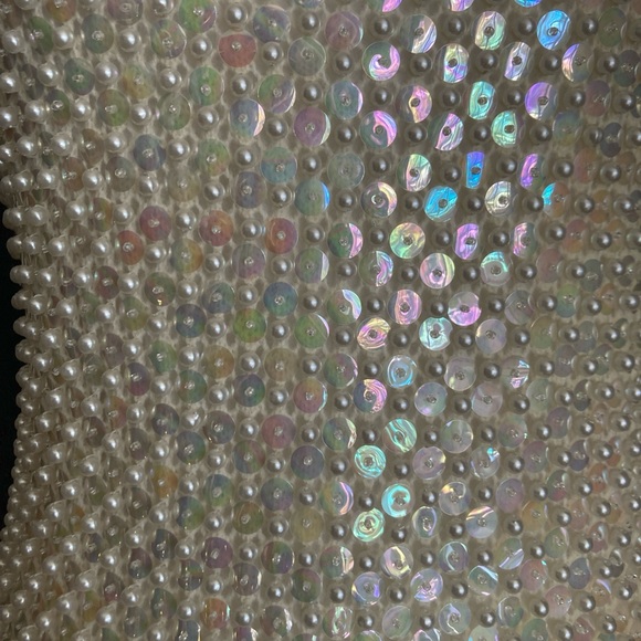 Vintage Pearl & Sequin Hand Beaded Wool Shell Tank Hong Kong WPL 3526 50’s/60's - Picture 8 of 15